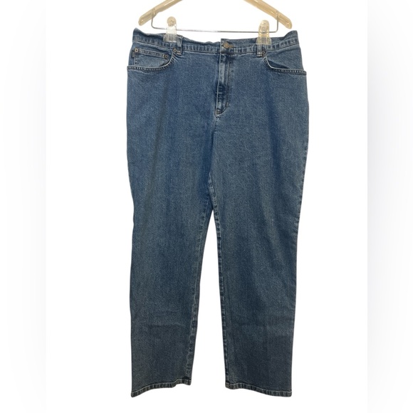 LAUREN JEANS Co Size 16 Blue Straight Leg Jeans - Picture 1 of 10